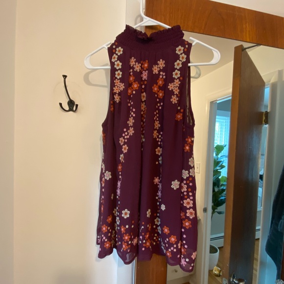 High Neck Floral Tank - Picture 1 of 3